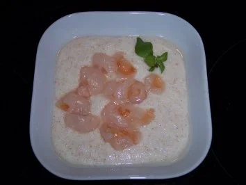 Rezept: Dinkelgrieß mit Litschi-Kompott Dinkelgrieß mit Litschi-Kompott - Rezept