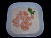 Dinkelgrieß mit Litschi-Kompott - Rezept