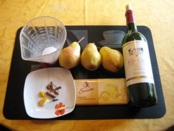 Rezept: Rotweinbirnen mit weißer Schokolade Bild Nr. 2 Rotweinbirnen mit weißer Schokolade - Rezept - Bild Nr. 2