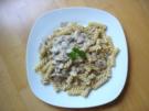 Fusilli mit Thunfisch, Pilzen und Sahnesauce - Rezept