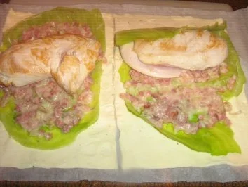 Hähnchenbrustfilet in Kraut und Blätterteig versteckt - Rezept - Bild Nr. 7