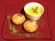 Zwiebelkuchen auf Simones Art mit Möhrencappuccino - Rezept