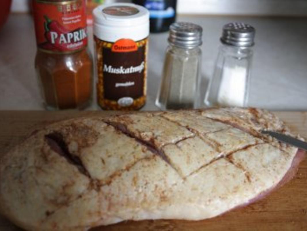 Ente mit Balsamicocreme Soße an Bohnengemüse und Kartoffeln - einfach ... Ente mit Balsamicocreme Soße an Bohnengemüse und Kartoffeln - einfach ...