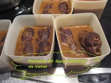 Fleisch- Vorratsrouladen - Rezept