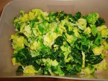 Wirsing mit Putenschnitzel und Salzkartoffeln - Rezept - Bild Nr. 2