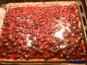 Kuchen:Schmandblechkuchen mit Kirschen - Rezept