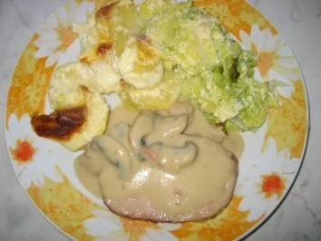 Kasseler Mit Champignons -Sahnesoße - Rezept