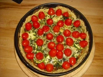Rezept: Hackfleisch quiche mit Zuchini und Tomaten Bild Nr. 2 Hackfleisch quiche mit Zuchini und Tomaten - Rezept - Bild Nr. 2
