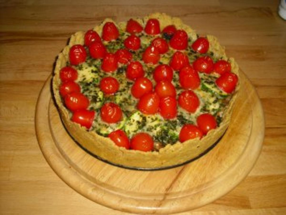 Hackfleisch quiche mit Zuchini und Tomaten - Rezept - Bild Nr. 3