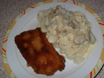 Schnitzel mit Champignon - Zitronensoße - Rezept
