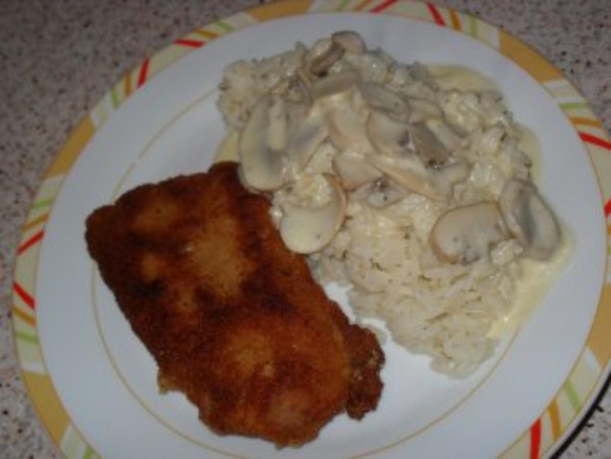 Schnitzel mit Champignon - Zitronensoße - Rezept - kochbar.de
