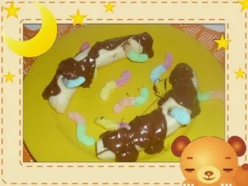 Rezept: Bananen-Würmer Bananen-Würmer - Rezept