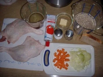 Rezept: Bohneneintopf mit Entenkeulen oder auch Entenkeulen im Bohnenbett Bild Nr. 2 Bohneneintopf mit Entenkeulen oder auch Entenkeulen im Bohnenbett - Rezept - Bild Nr. 2