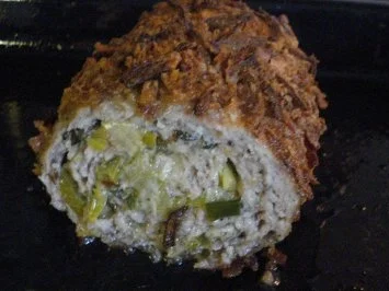 Lauch - Hackbraten mit Röstzwiebelkruste - Rezept - Bild Nr. 5