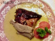 Geflügel/ Wild: Putenoberkeule im  Apfelbett - Rezept