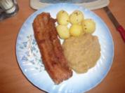 Panierter Bauch mit gedünsteten Zucchini - Rezept