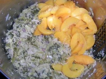 Rezept: Ente mit Pfirsich-Wirsing-Füllung - ungewöhnlich - aber saulecker Bild Nr. 4 Ente mit Pfirsich-Wirsing-Füllung - ungewöhnlich - aber saulecker - Rezept - Bild Nr. 4