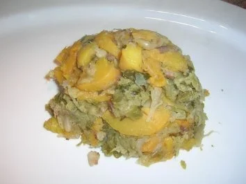 Rezept: Ente mit Pfirsich-Wirsing-Füllung - ungewöhnlich - aber saulecker Bild Nr. 6 Ente mit Pfirsich-Wirsing-Füllung - ungewöhnlich - aber saulecker - Rezept - Bild Nr. 6