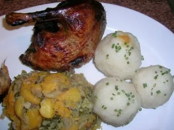 Rezept: Ente mit Pfirsich-Wirsing-Füllung - ungewöhnlich - aber saulecker Bild Nr. 3 Ente mit Pfirsich-Wirsing-Füllung - ungewöhnlich - aber saulecker - Rezept - Bild Nr. 3