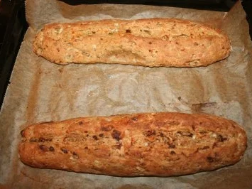 2 herzhafte Party-Brot-Stangen - ein Grundrezept - Rezept