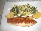 Saibling mit Spinatnudeln - Rezept