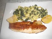 Saibling mit Spinatnudeln - Rezept