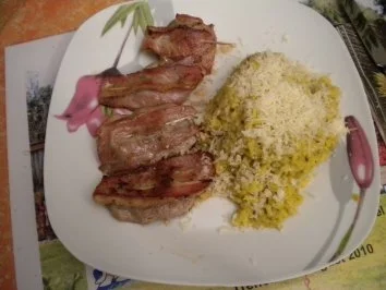 Saltimbocca mit Risotto und Salat - Rezept - Bild Nr. 2