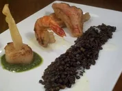 Variation aus dem Meer an süß-sauren Belugalinsen - Rezept