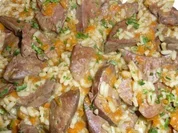 Leber mit Möhrenreis - Rezept