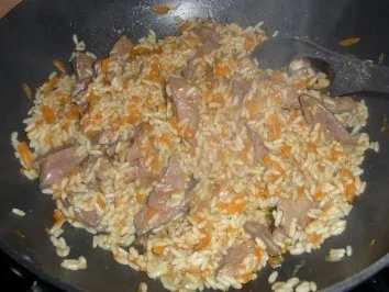 Leber mit Möhrenreis - Rezept - Bild Nr. 2