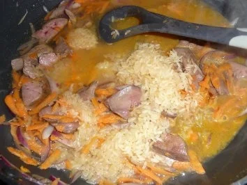 Leber mit Möhrenreis - Rezept - Bild Nr. 4