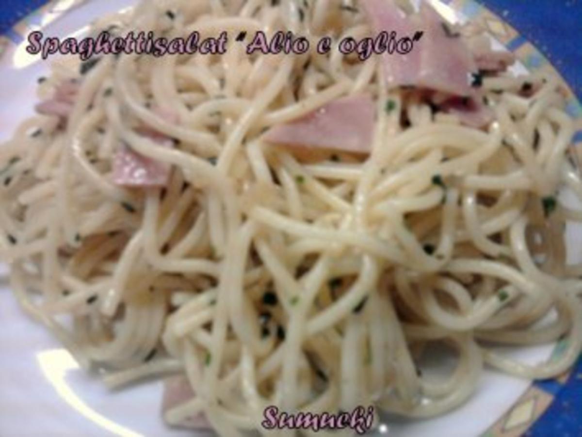 Spaghettisalat "Alio e oglio" - Rezept
