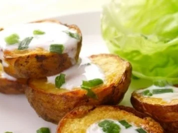 Rezept: Backofenkartoffeln mit Kräuterquark (selbstgemacht) Backofenkartoffeln mit Kräuterquark (selbstgemacht) - Rezept