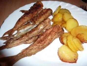 Rezept: Fisch: Stint gebraten und eingelegt Fisch: Stint gebraten und eingelegt - Rezept