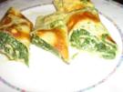 Kräuter - Pfannkuchenröllchen mit frischem Rahmspinat gefüllt - Rezept
