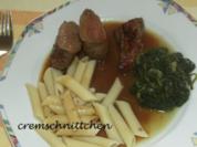 Hirschfilets in Pflaumensoße - Rezept
