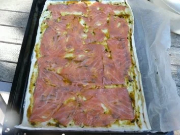 KUCHEN/HERZHAFT 1:Gemüsekuchen mit Lachs - Rezept - Bild Nr. 3