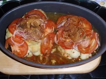 Blumenkohl mit Tomaten-Zwiebelhaube und Filetmedaillons - Rezept - Bild Nr. 7