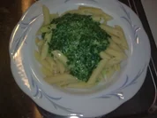 Pasta mit Spinat-Sauce - Rezept