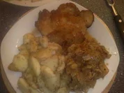 Schnitzel mit Knödel und Kruat / Keine STERNEN vergeben bitte!!! - Rezept