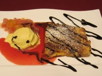 Crêpes mit Quittengelee und Mangoeis - Rezept