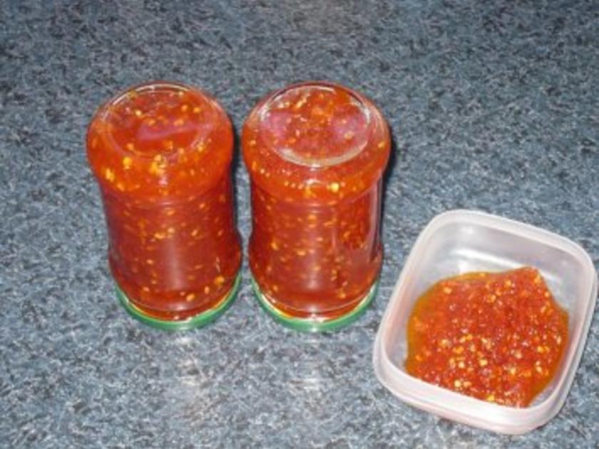 Ajvar mit Spitzpaprika, rote und Paprikaschote(n), grüne - Rezept mit ...