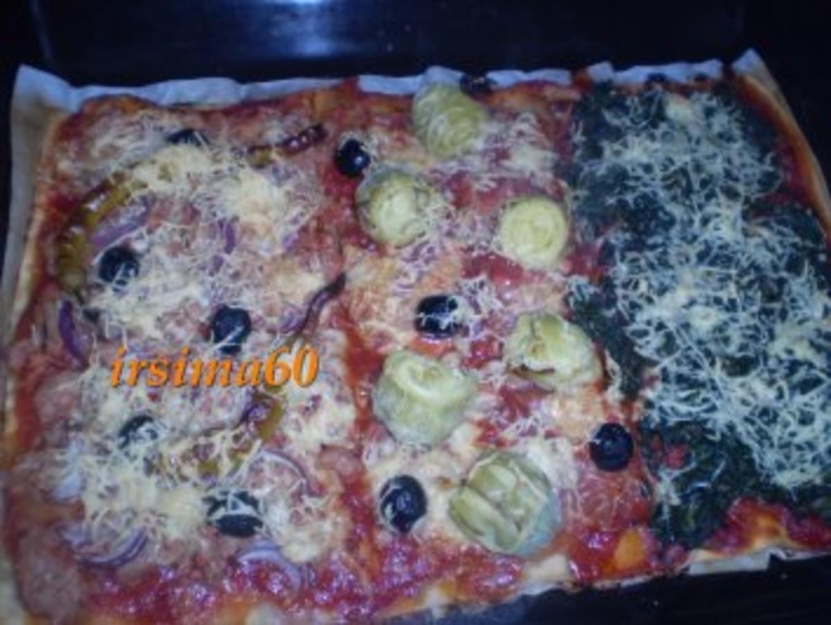 Pizza - Drei auf einen Streich - Rezept