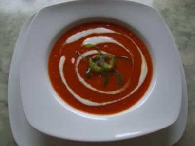 Rote Paprikacremesuppe nach Weight Watchers - Rezept