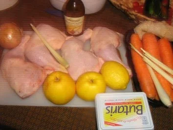 Hähnchenschenkel mit Ingwer-Möhren - Rezept - Bild Nr. 2