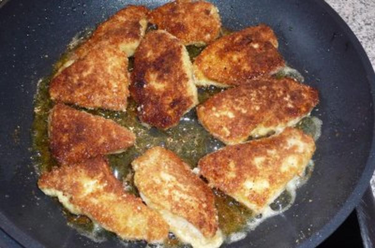 Geflügel: Chicken Nuggets an Kartoffelpüree und karamellisierten Möhren. - Rezept - Bild Nr. 4
