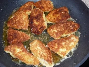 Geflügel: Chicken Nuggets an Kartoffelpüree und karamellisierten Möhren. - Rezept - Bild Nr. 4