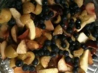 Herbstfrüchtecrumble mit Mascarponecreme - Rezept