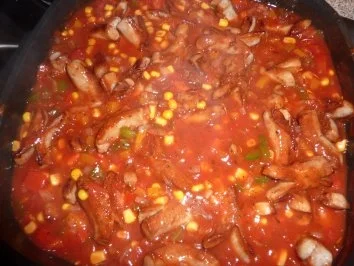 Fl/Schwein: Würstchen in Tomaten-Gemüsesoße - Rezept - Bild Nr. 9