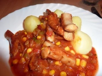 Fl/Schwein: Würstchen in Tomaten-Gemüsesoße - Rezept - Bild Nr. 11